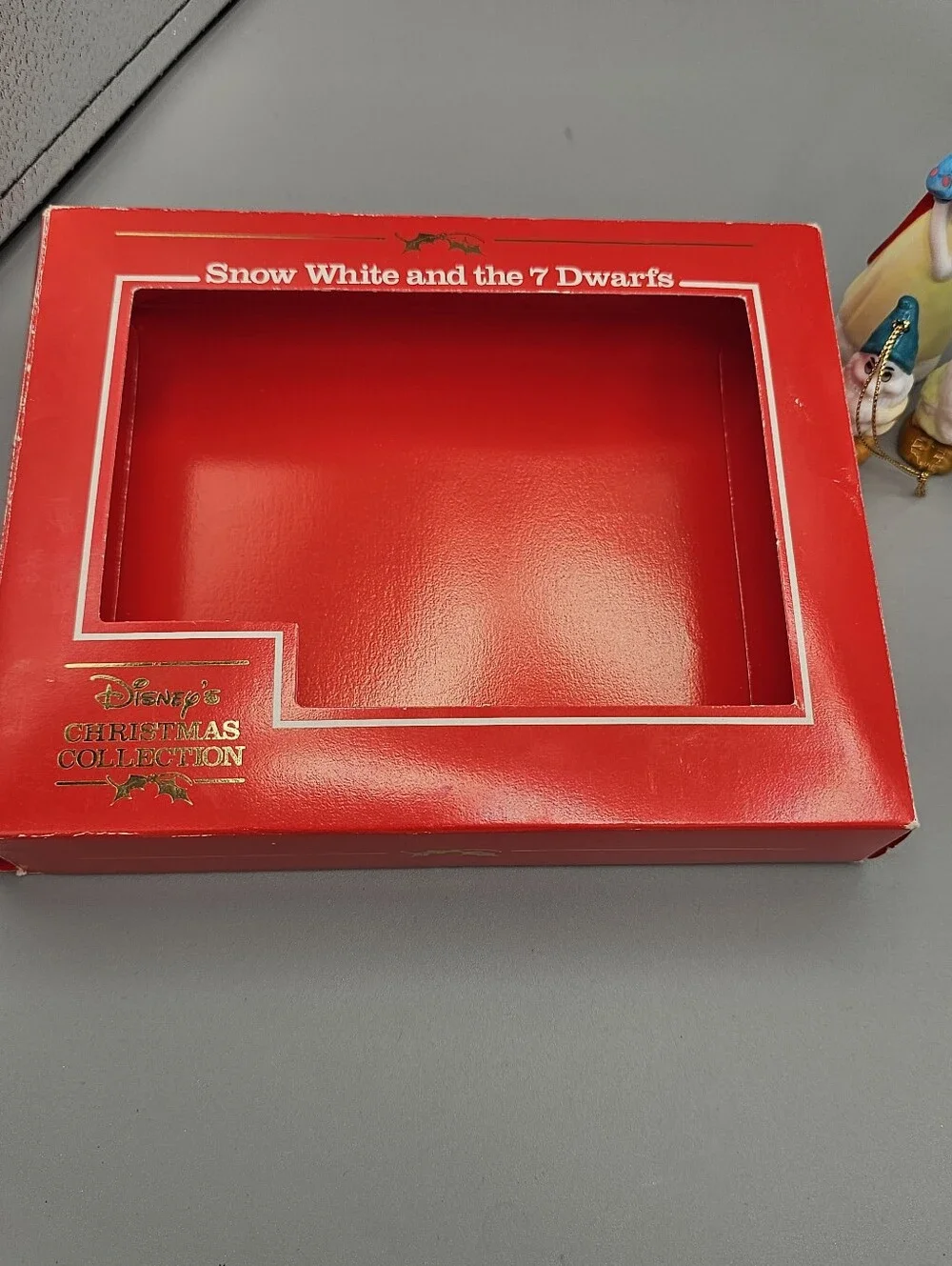 Vtg Disney Snow White 7 Dwarfs Bone China Ornament Set Complete Box Taiwan Rare